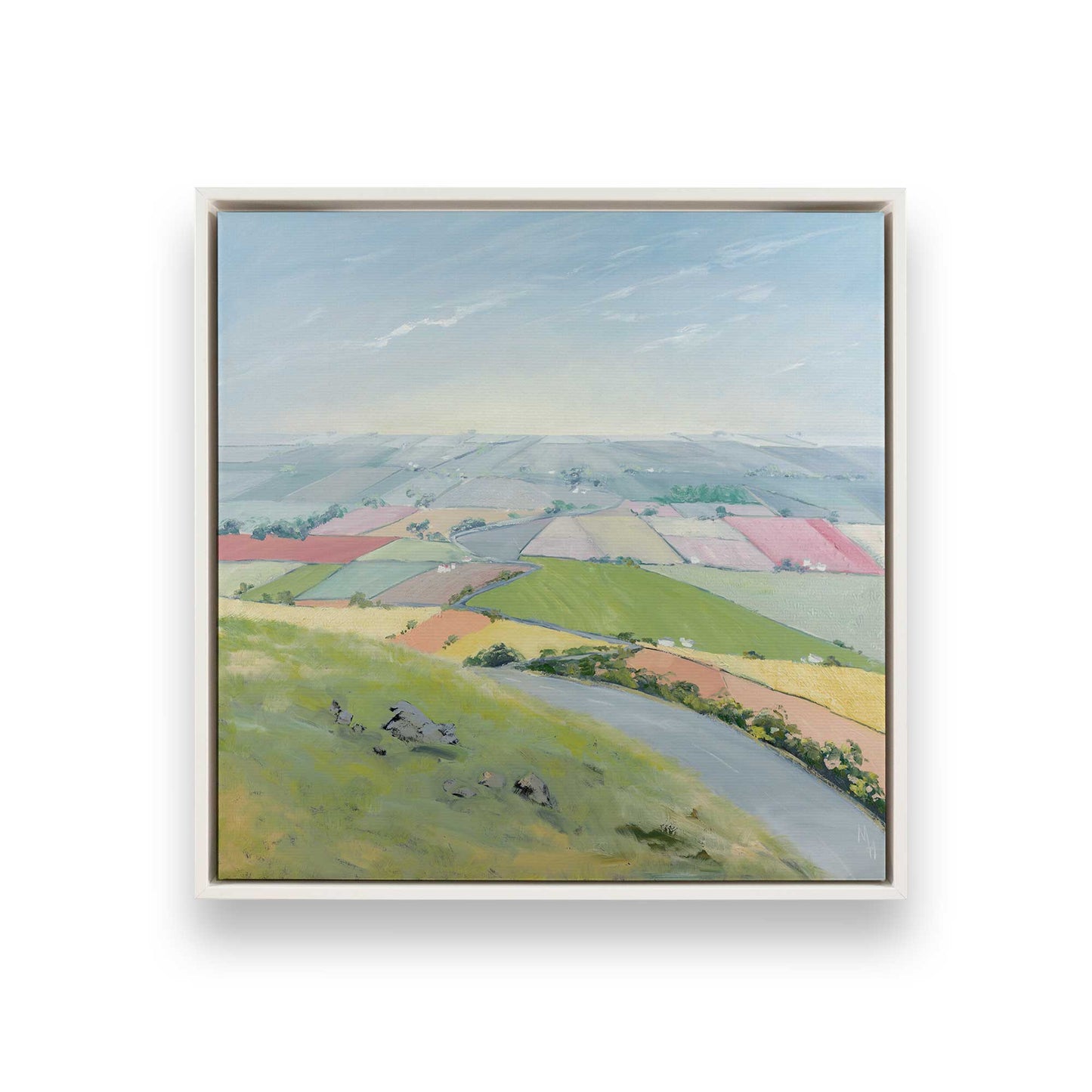 [Color:Opaque White], Picture of art in a White frame