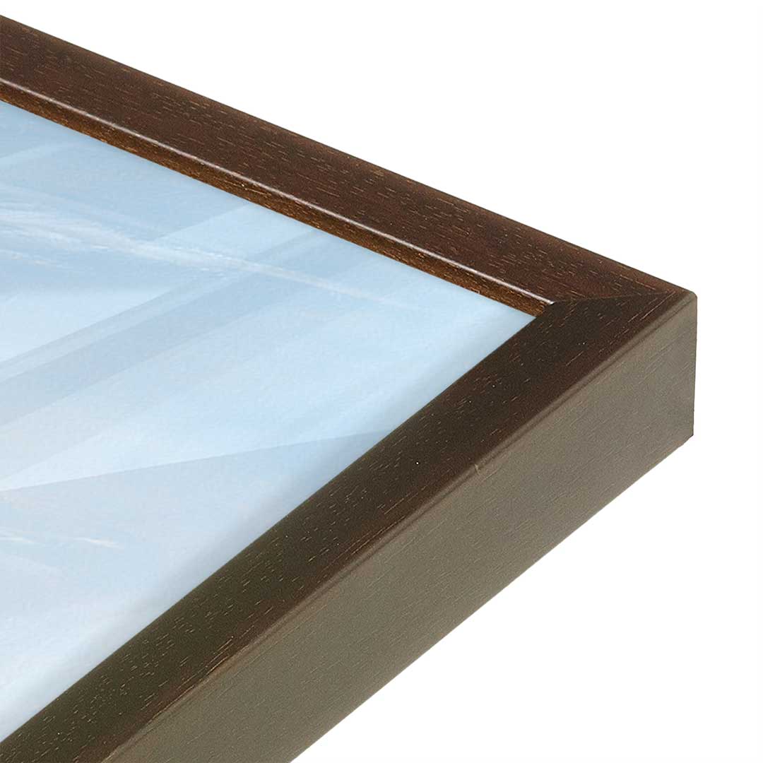 [Color:Espresso], Picture of art in a Espresso frame at an angle