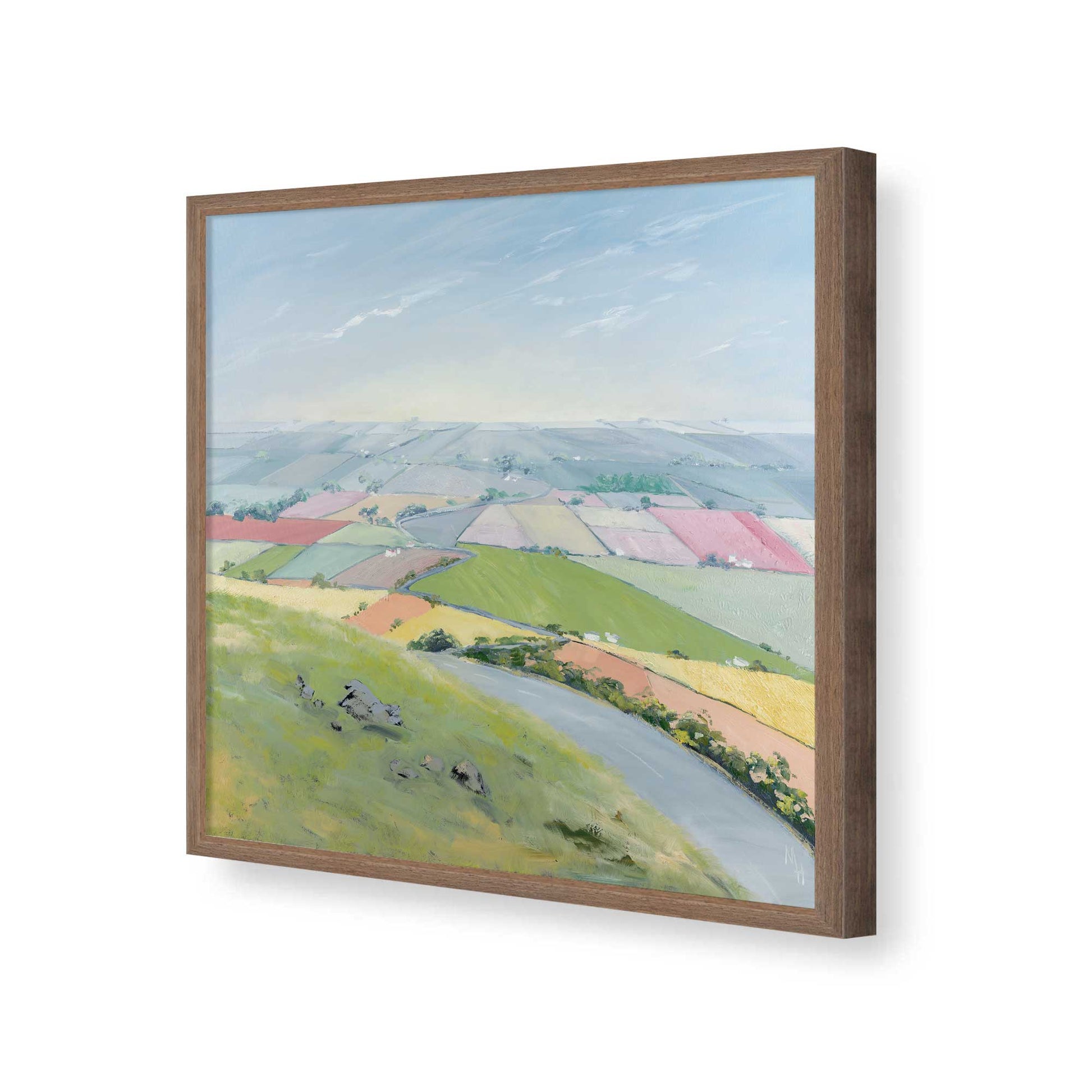 [Color:Walnut], Picture of art in a Walnut frame of the corner