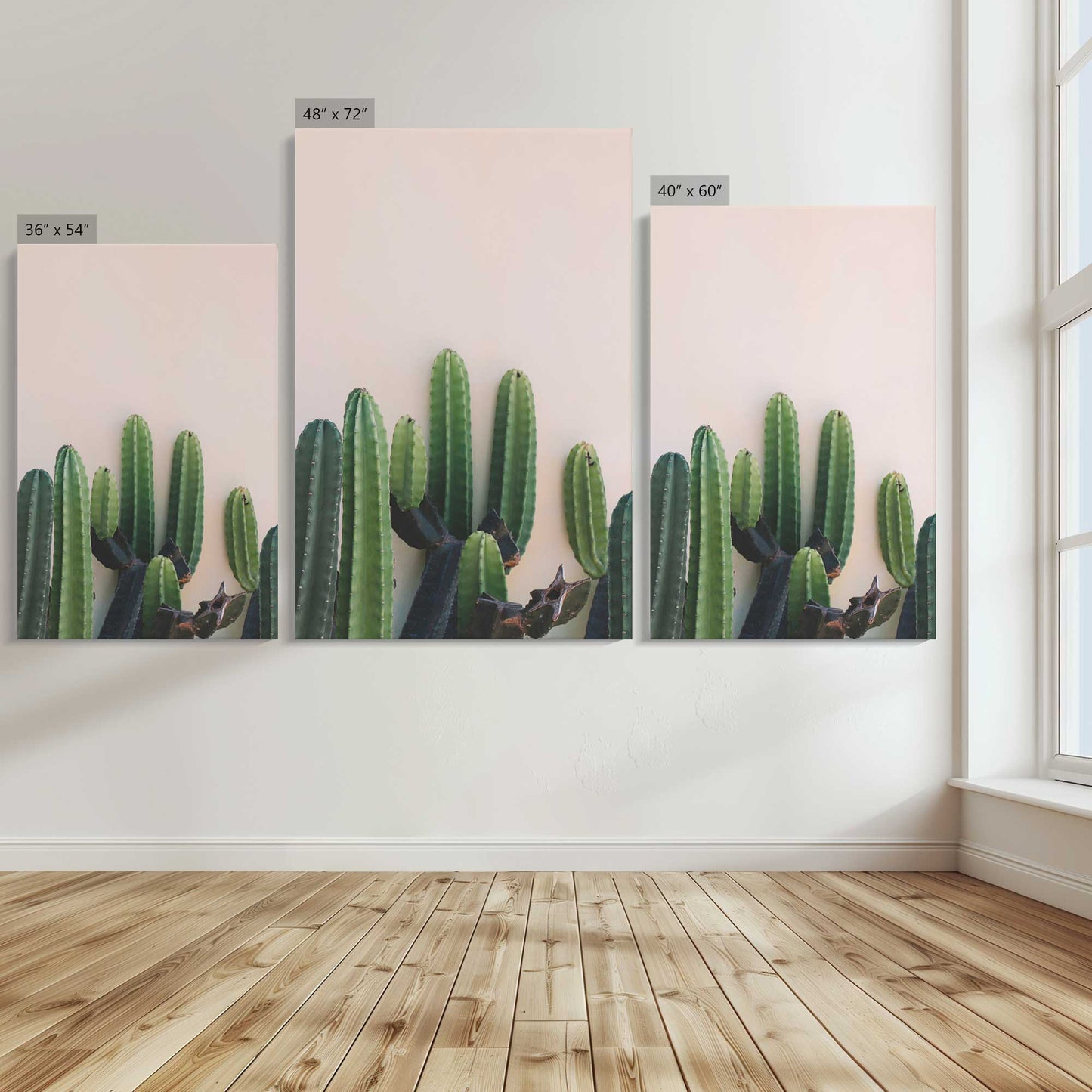 [Color:Stretched Canvas], Image showing the size comparisons