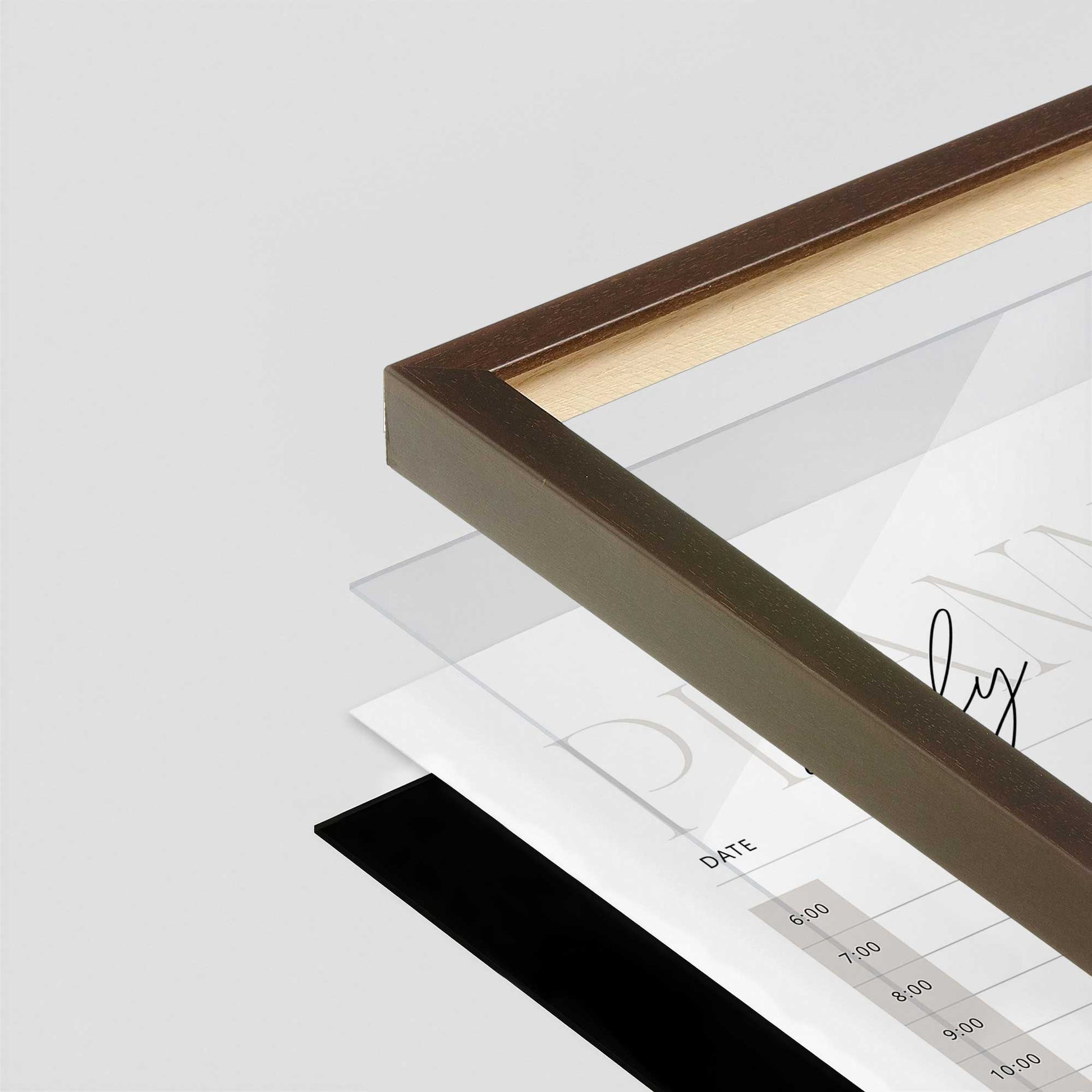 [Color:Belvinder Brown], Picture of art in a Belvinder Brown frame at an angle