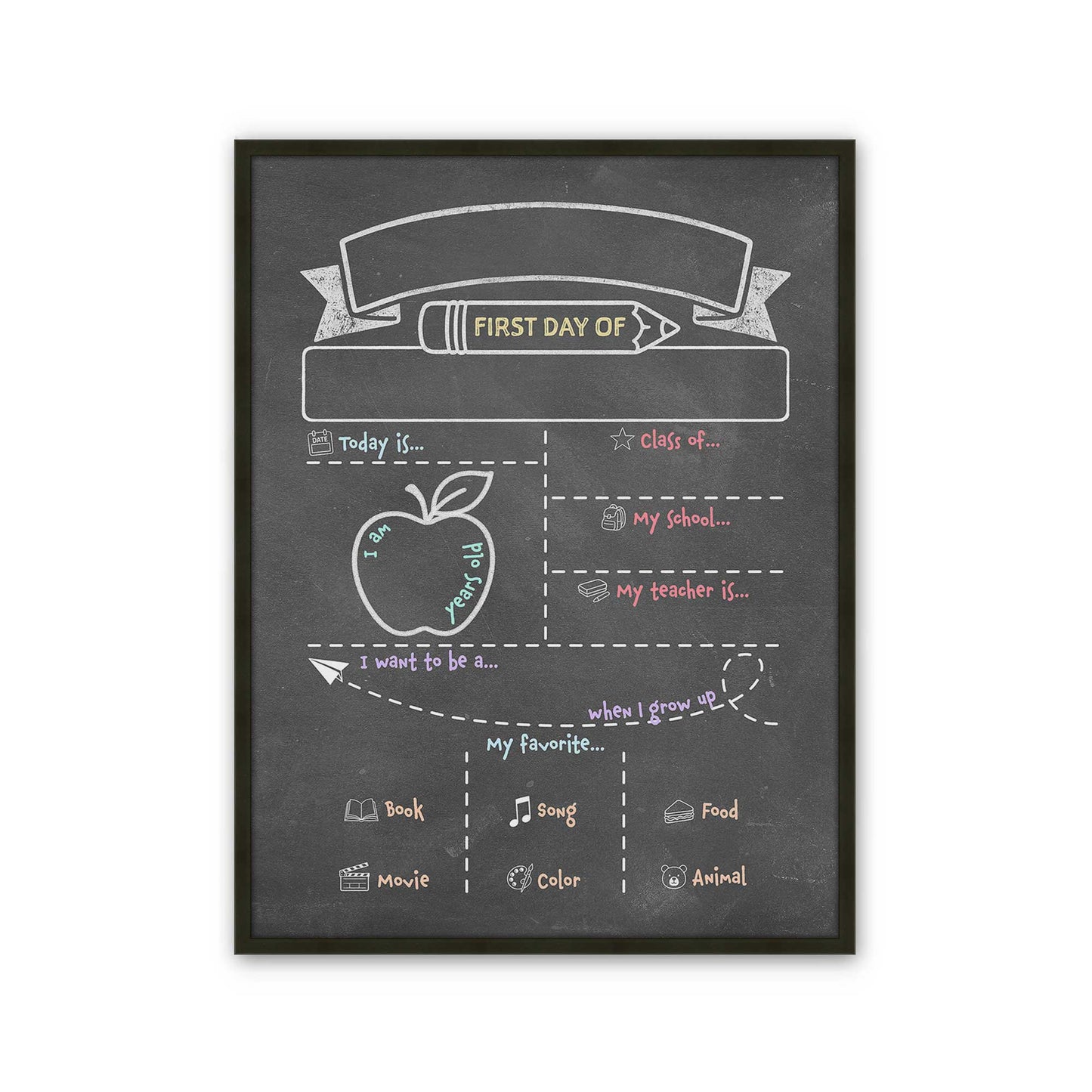 [Color:Satin Black], Picture of art in a Satin Black frame