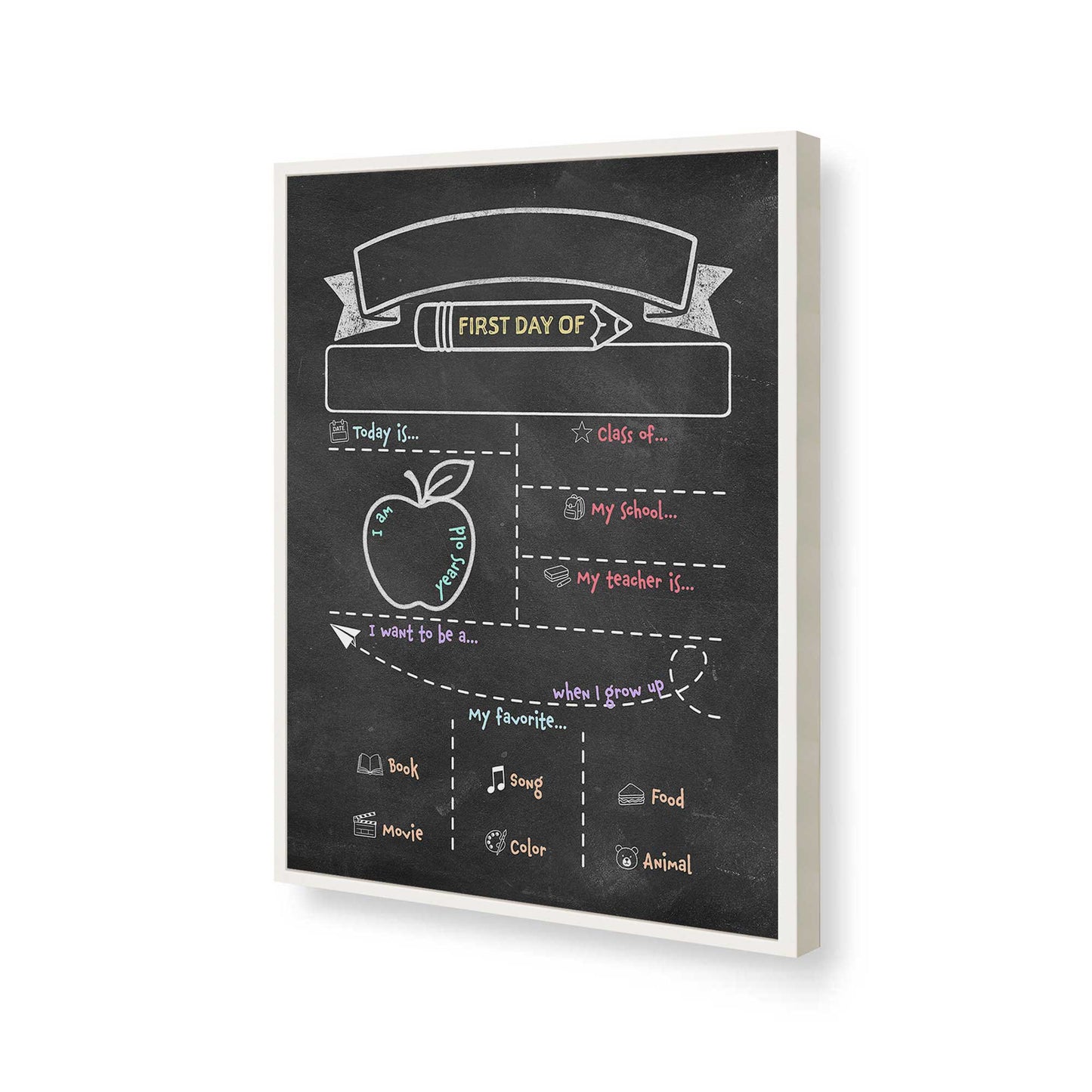 [Color:Opaque White], Picture of art in a Opaque White frame of the corner