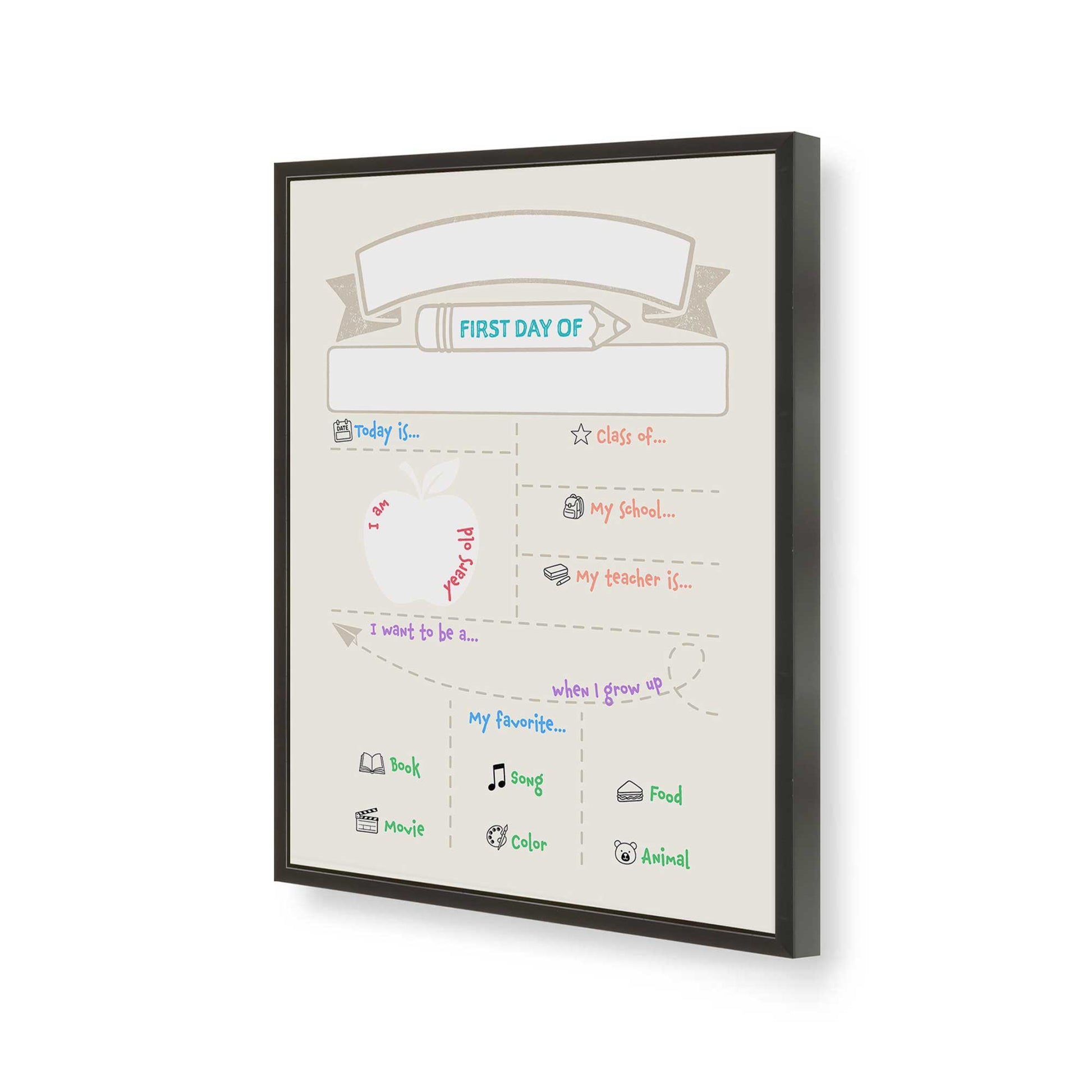 [Color:Satin Black], Picture of art in a Satin Black frame of the corner