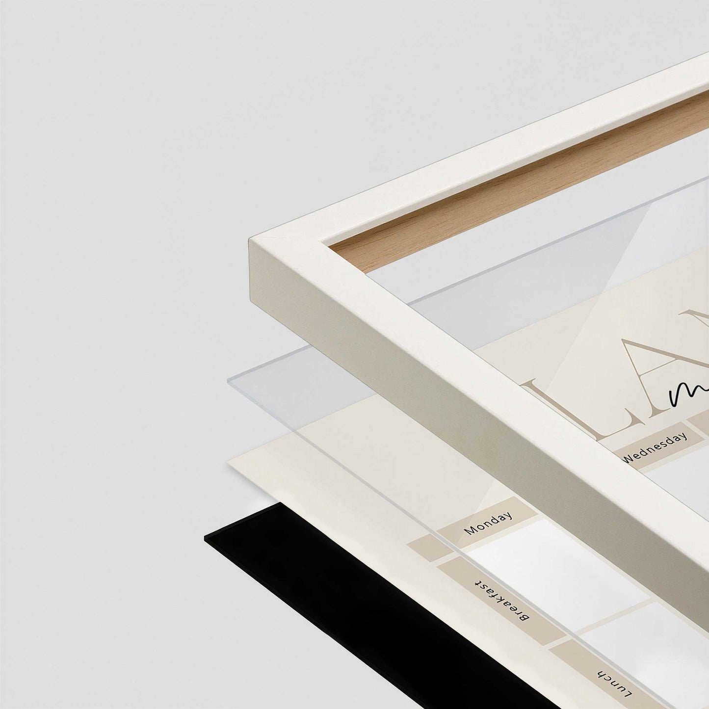 [Color:Opaque White], Picture of art in a Opaque White frame at an angle