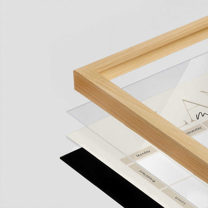 [Color:American Maple], Picture of art in a American Maple frame at an angle