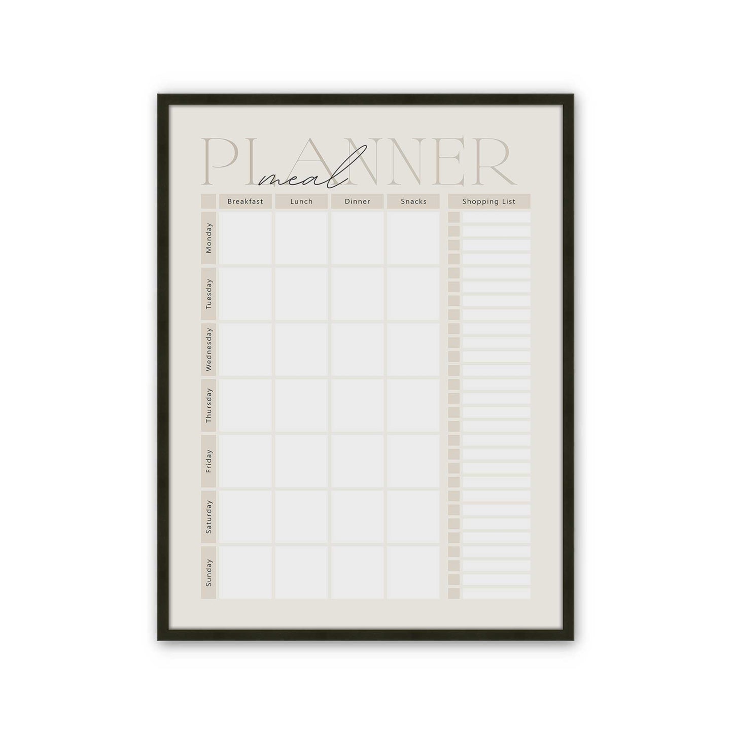 [Color:Satin Black], Picture of art in a Satin Black frame