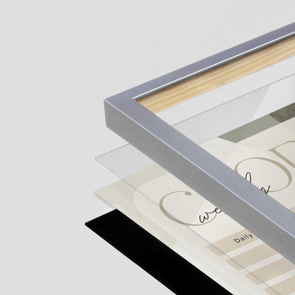 [Color:Polished Chrome], Picture of art in a Polished Chrome frame at an angle