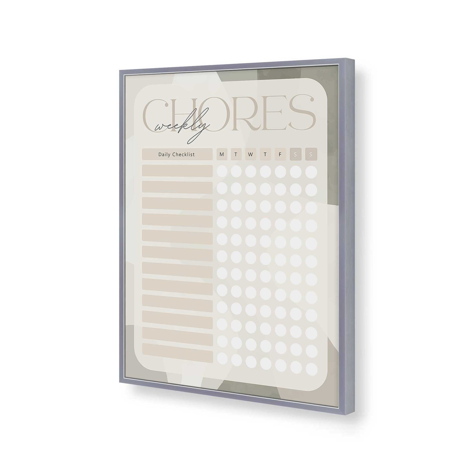 [Color:Polished Chrome], Picture of art in a Polished Chrome frame of the corner