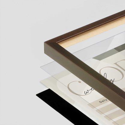 [Color:Belvinder Brown], Picture of art in a Belvinder Brown frame at an angle