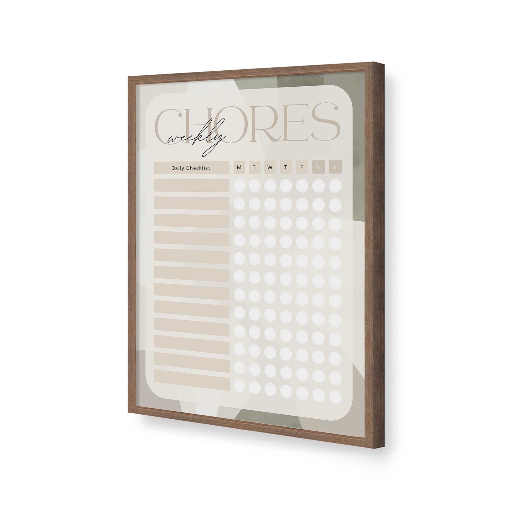 [Color:Walnut], Picture of art in a Walnut frame of the corner