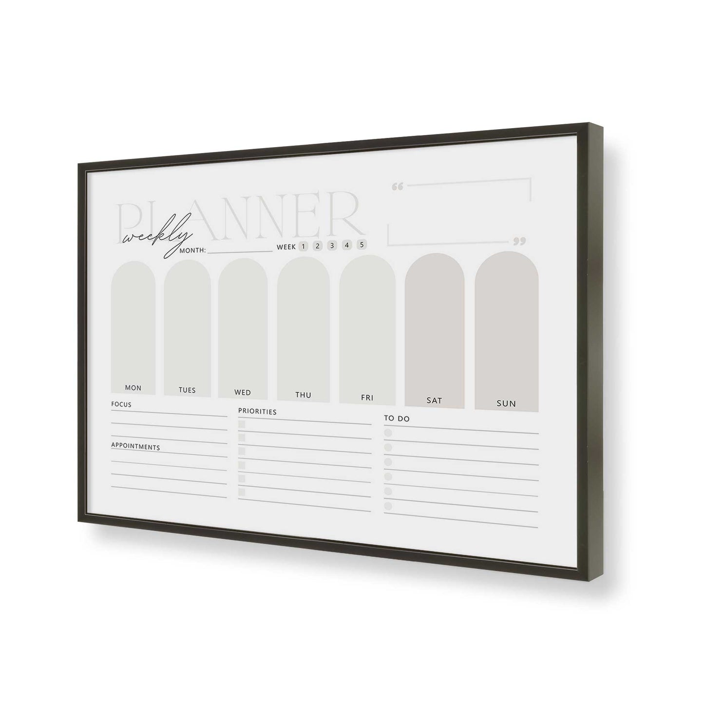 [Color:Satin Black], Picture of art in a Satin Black frame of the corner