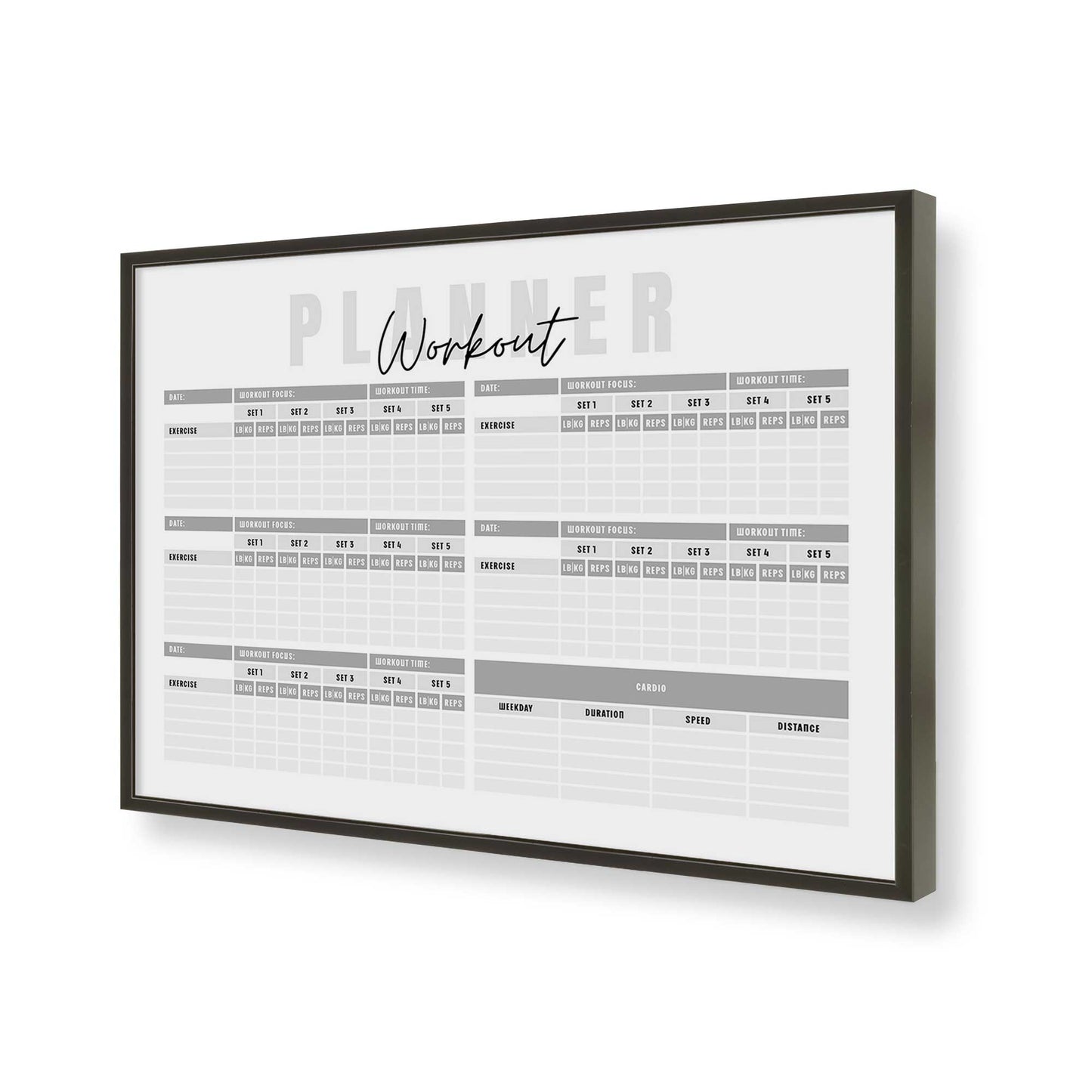 [Color:Satin Black], Picture of art in a Satin Black frame of the corner