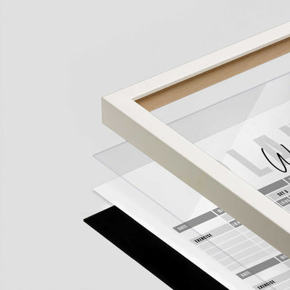 [Color:Opaque White], Picture of art in a Opaque White frame at an angle