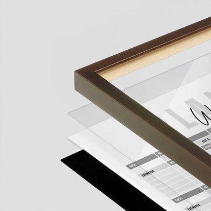 [Color:Belvinder Brown], Picture of art in a Belvinder Brown frame at an angle