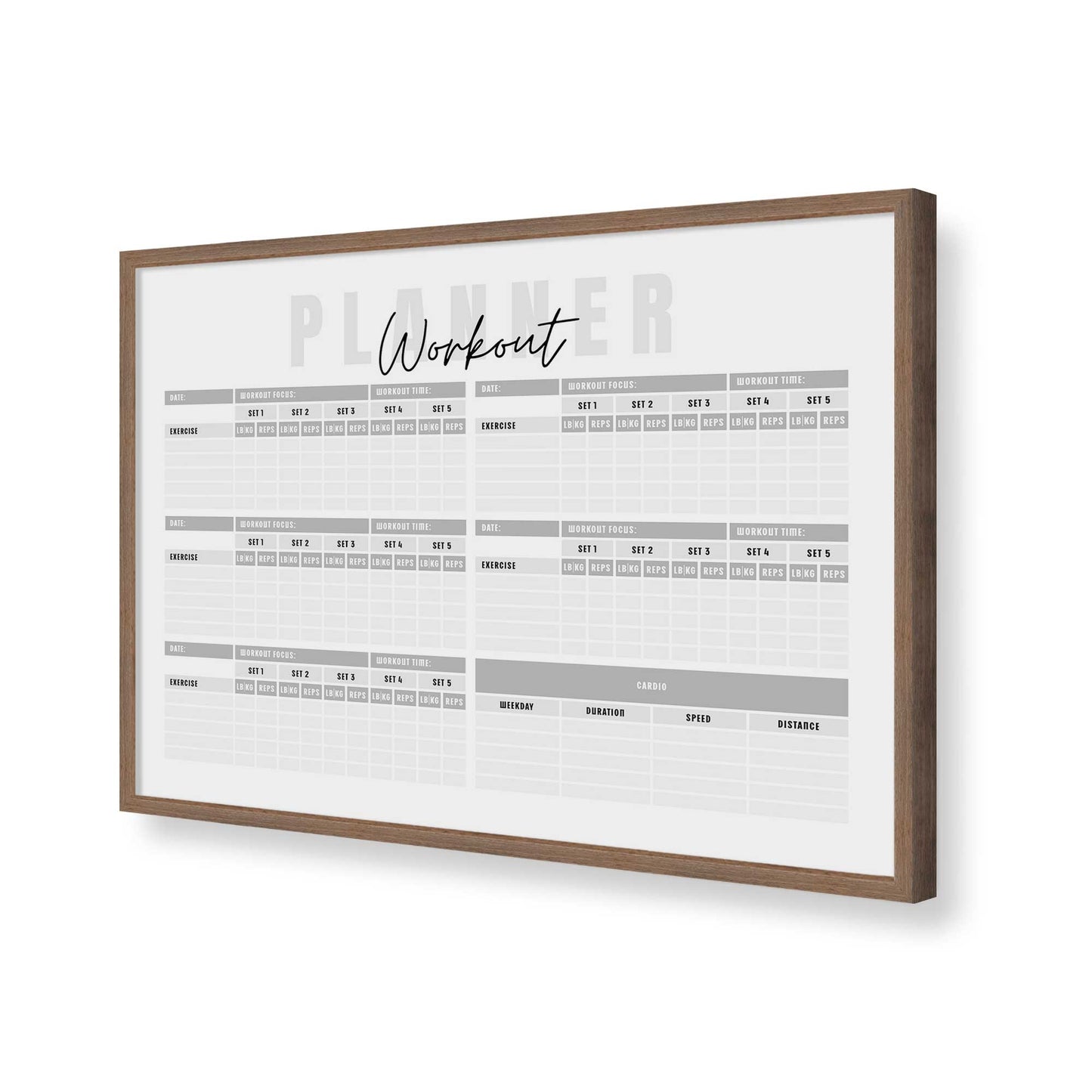 [Color:Walnut], Picture of art in a Walnut frame of the corner