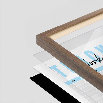 [Color:Walnut], Picture of art in a Walnut frame at an angle