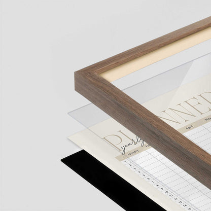 [Color:Walnut], Picture of art in a Walnut frame at an angle