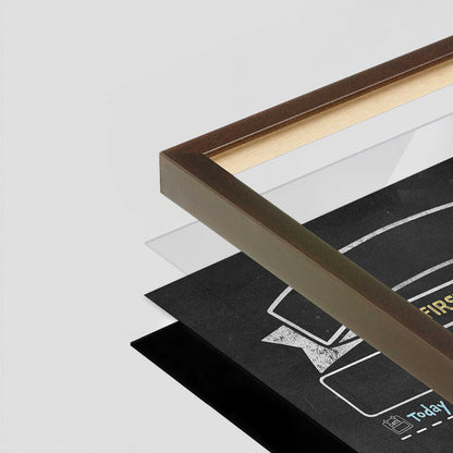 [Color:Belvinder Brown], Picture of art in a Belvinder Brown frame of the corner