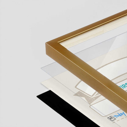 [Color:Polished Gold], Picture of art in a Polished Gold frame of the corner