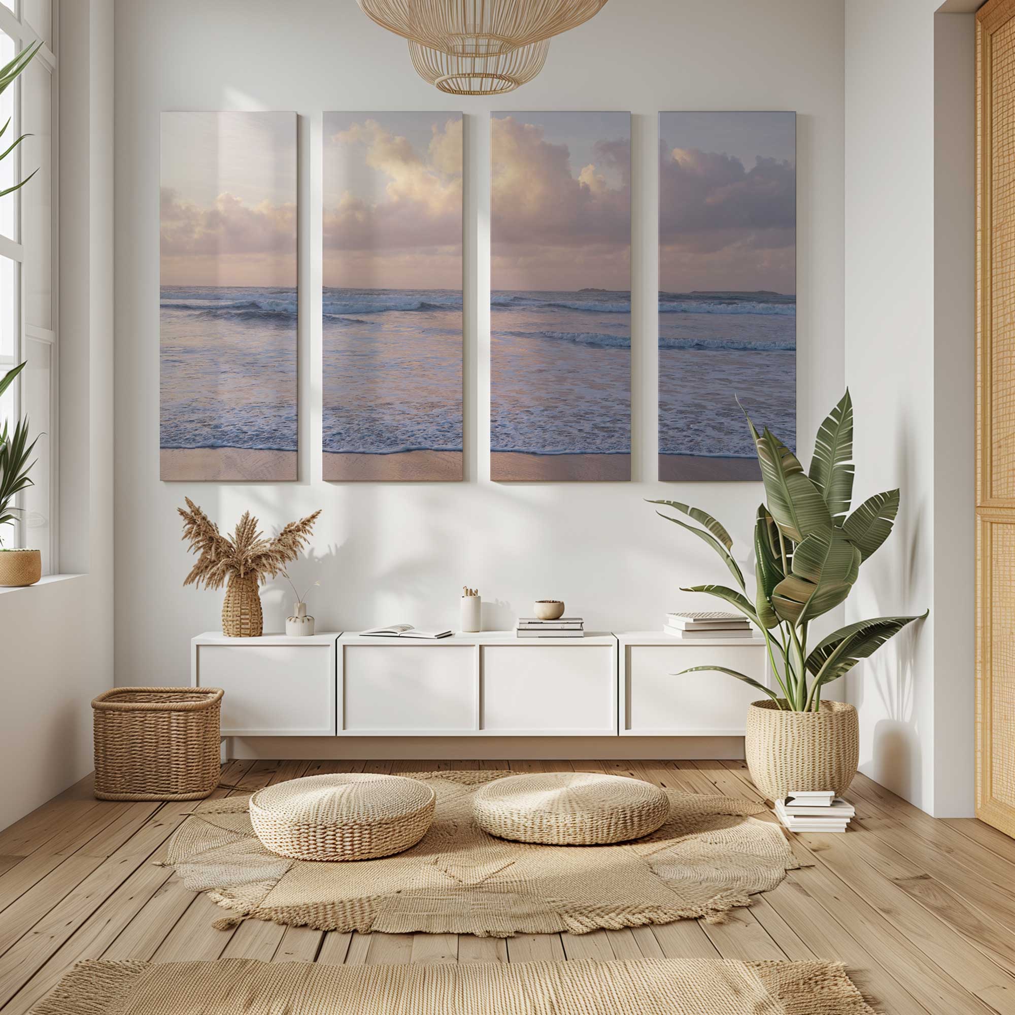 Normandy's dusk dream large 4 piece split canvas print