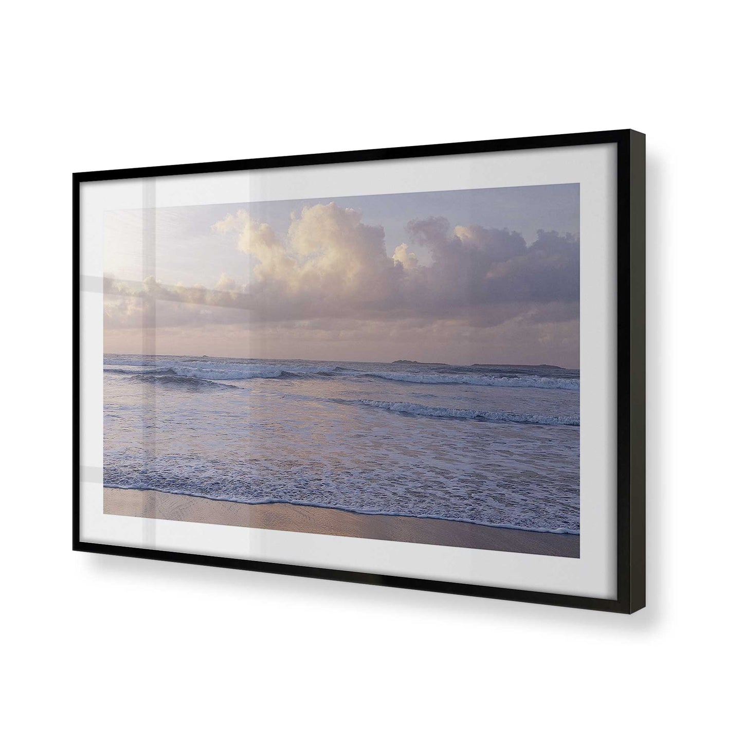 [Color:Satin Black], Picture of art in a Satin Black frame at an angle