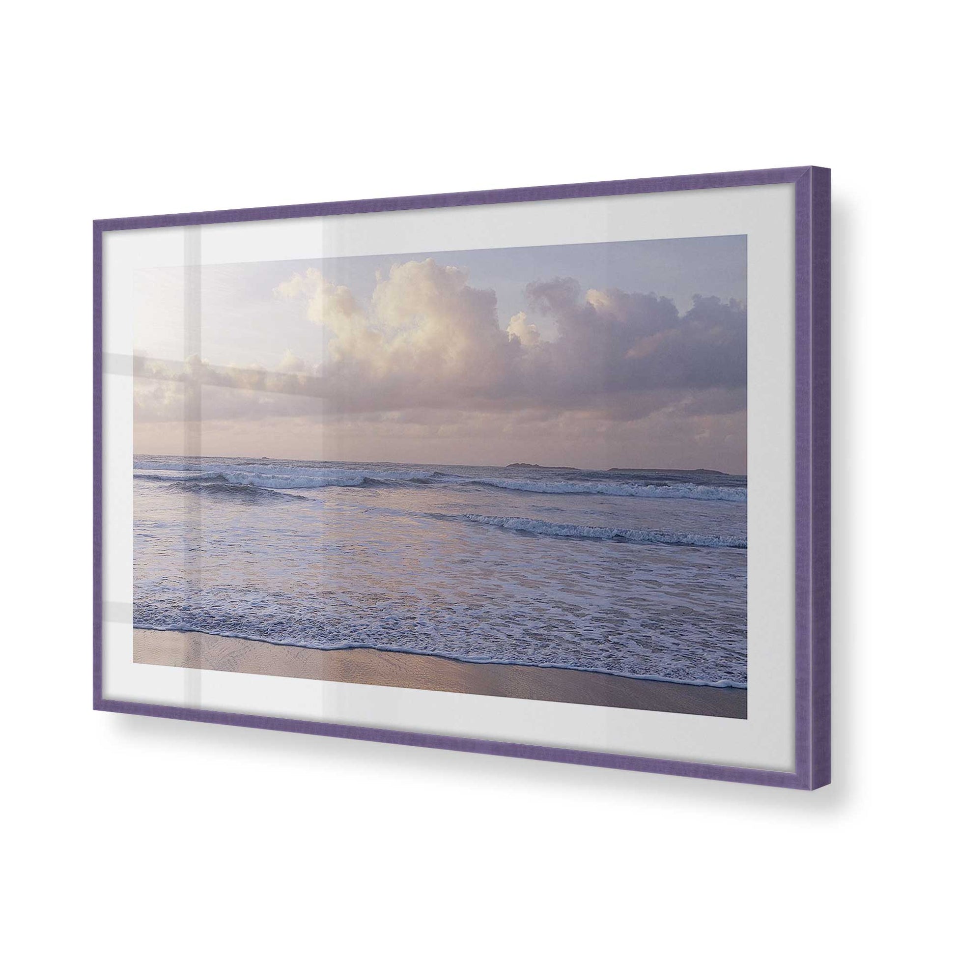 [Color:Purple Iris], Picture of art in a Purple Iris frame at an angle