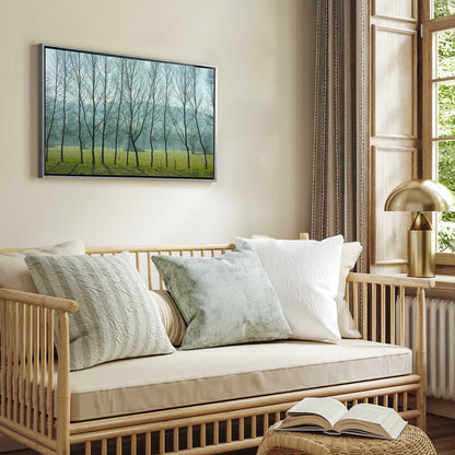 Misty Normandy Meadow Print on Canvas