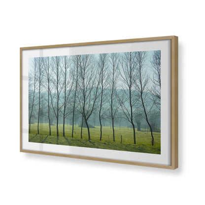 [Color:Brushed Gold], Picture of art in a Brushed Gold frame at an angle