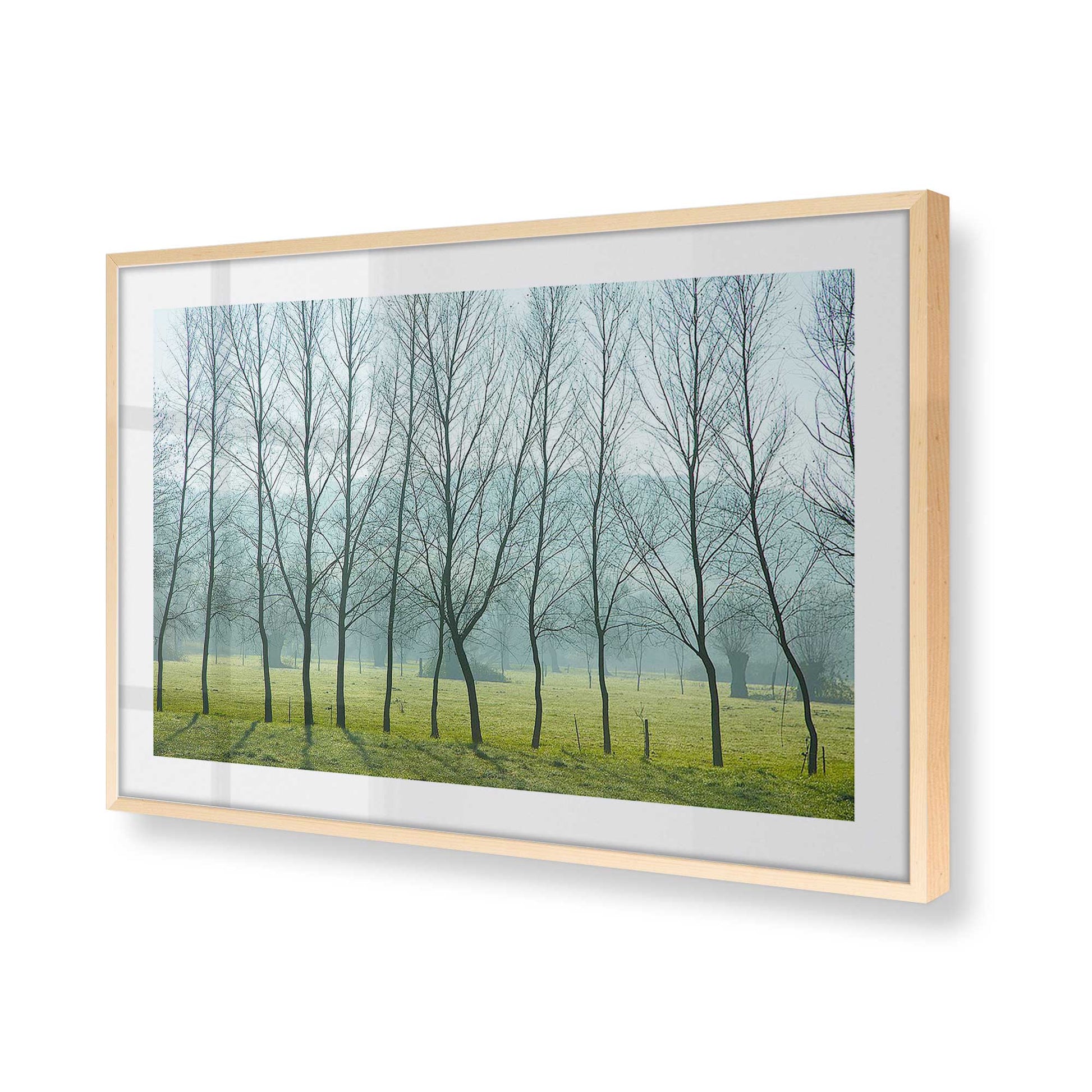 [Color:Raw Maple], Picture of art in a Raw Maple frame at an angle