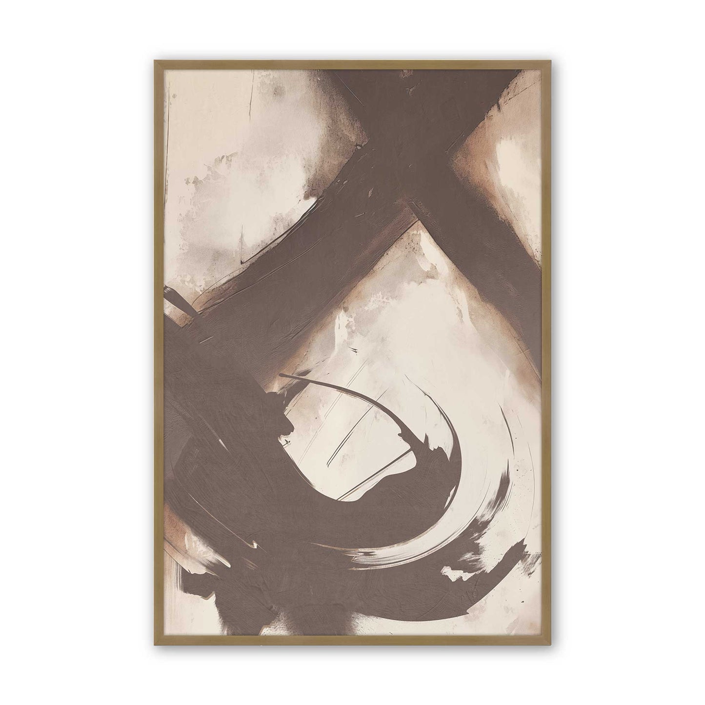 [Color:Brushed Gold], Picture of art in a Brushed Gold frame