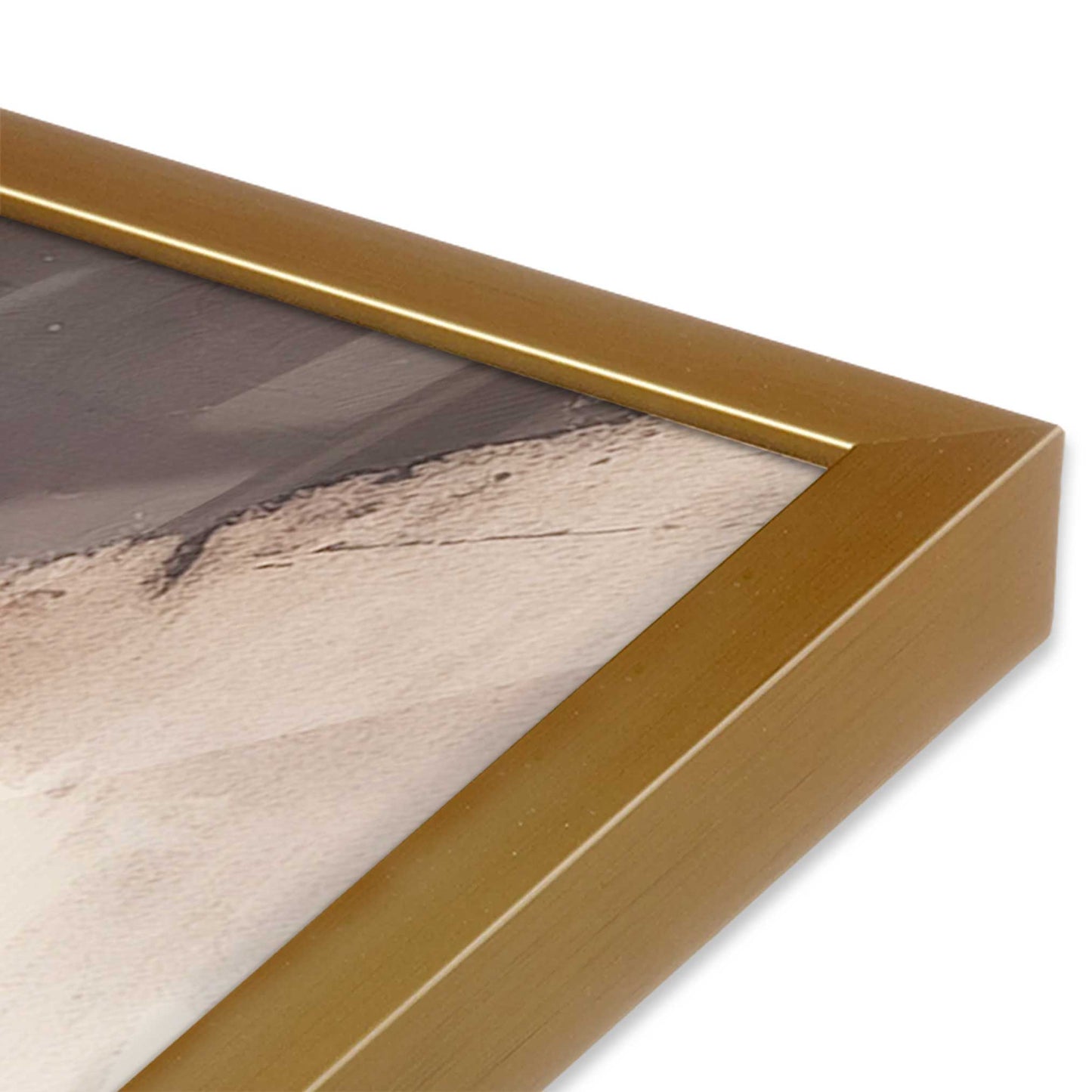 [Color:Polished Gold], Picture of art in a Polished Gold frame at an angle