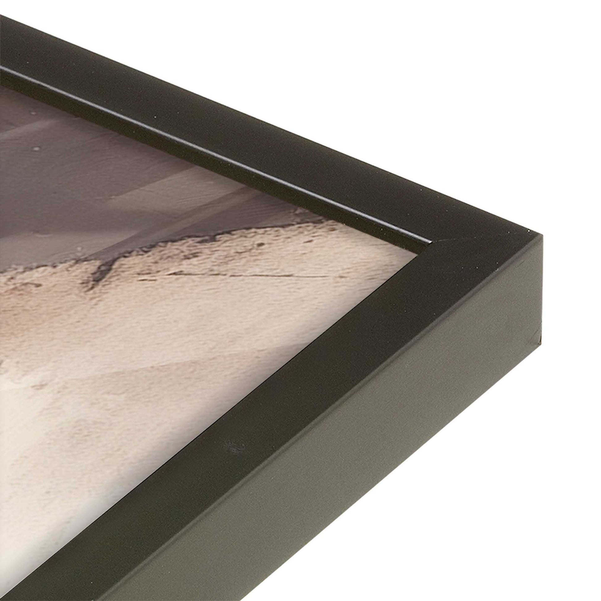 [Color:Satin Black], Picture of art in a Satin Black frame at an angle