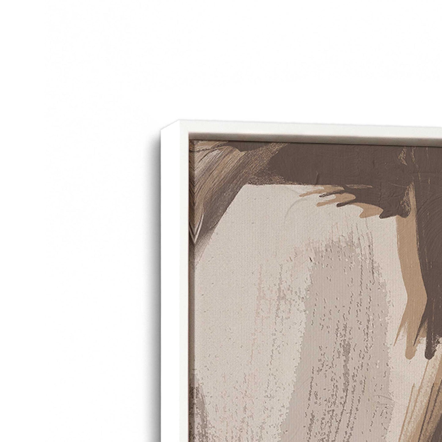 [Color:Opaque White], Picture of art in a White frame at an angle