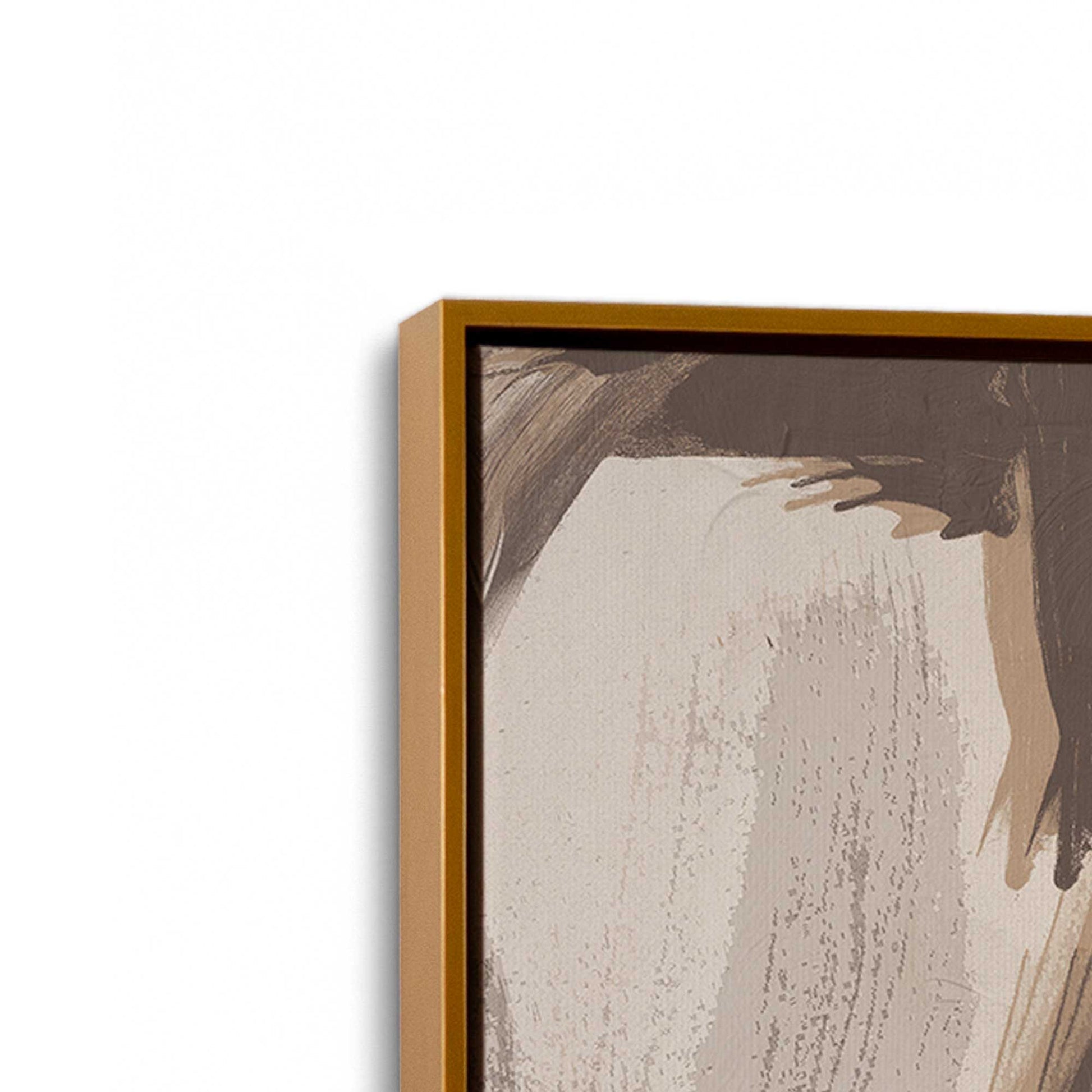 [Color:Polished Gold], Picture of art in a Polished Gold frame at an angle