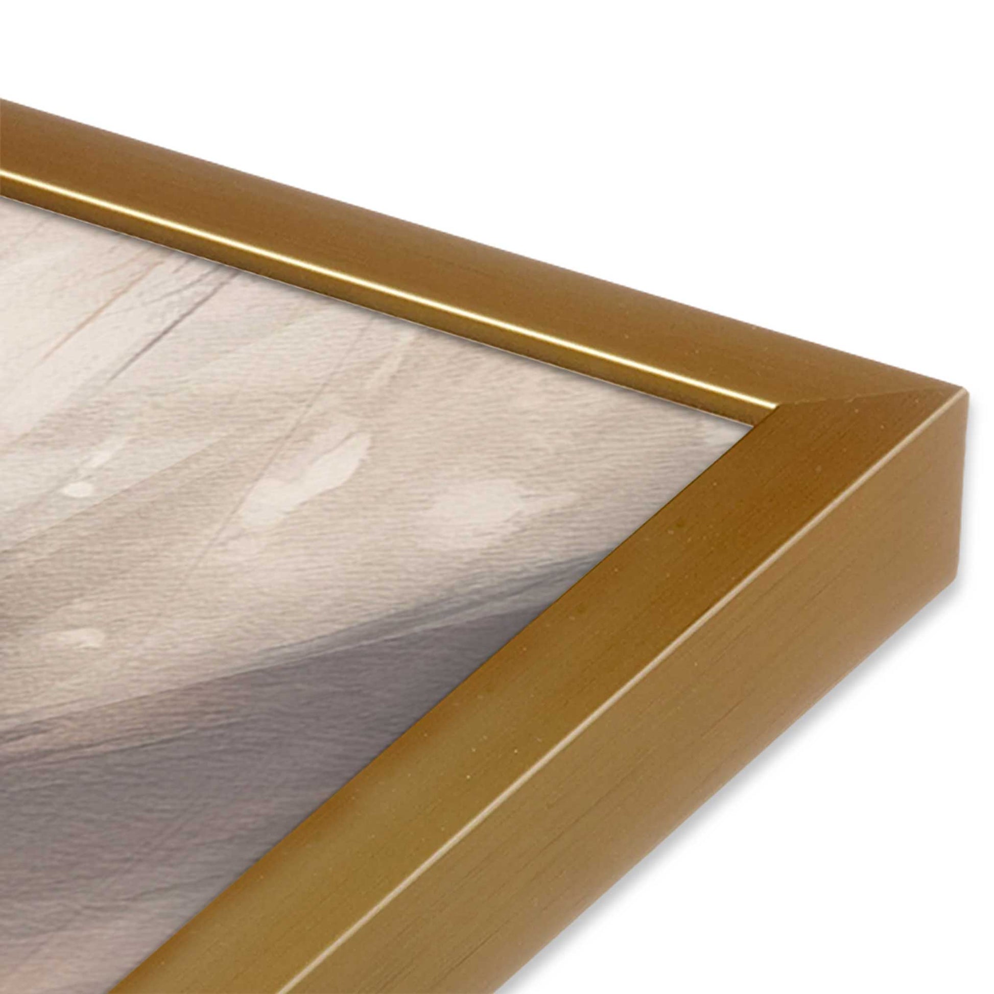 [Color:Polished Gold], Picture of art in a Polished Gold frame at an angle