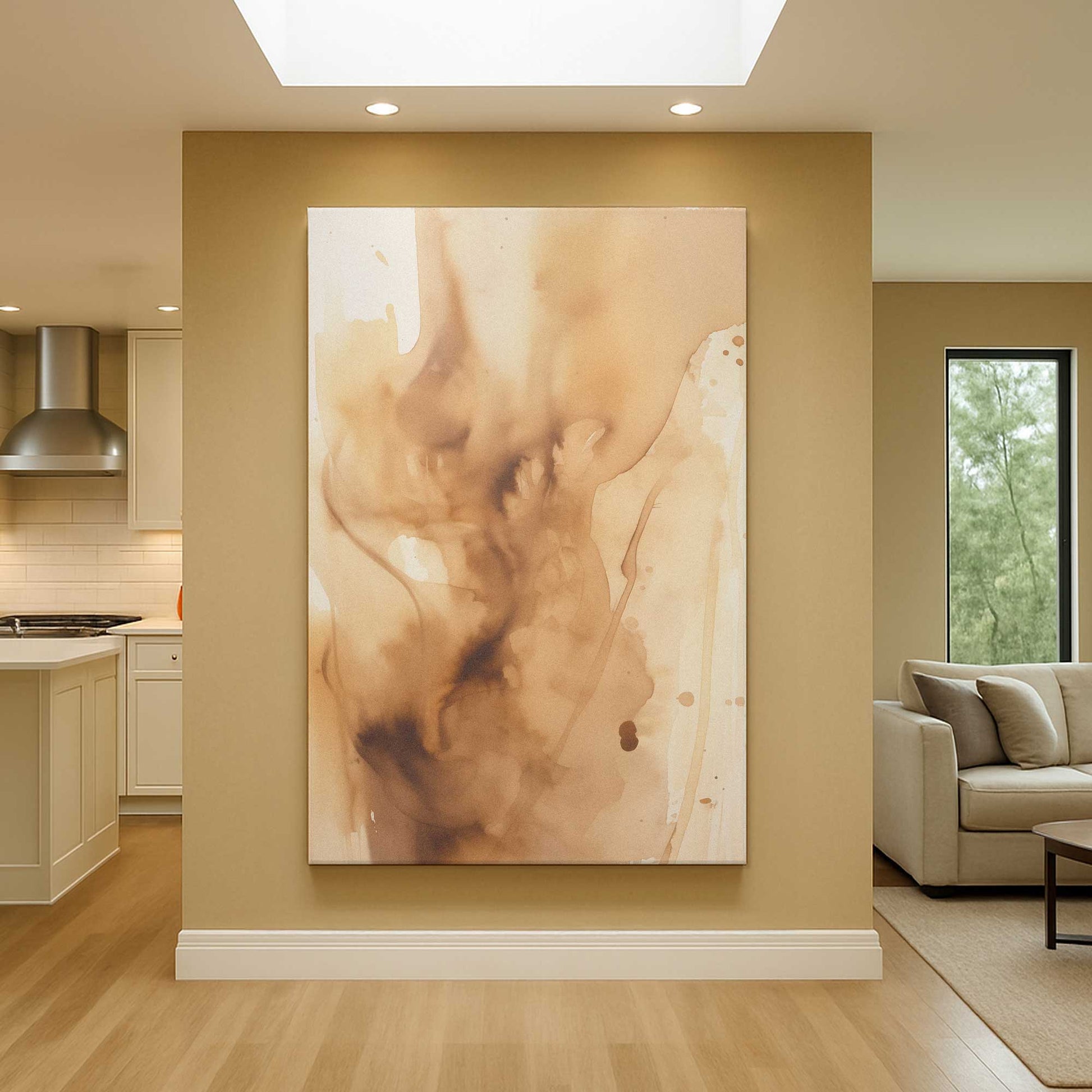 [Color:Stretched Canvas], Picture of art in a room
