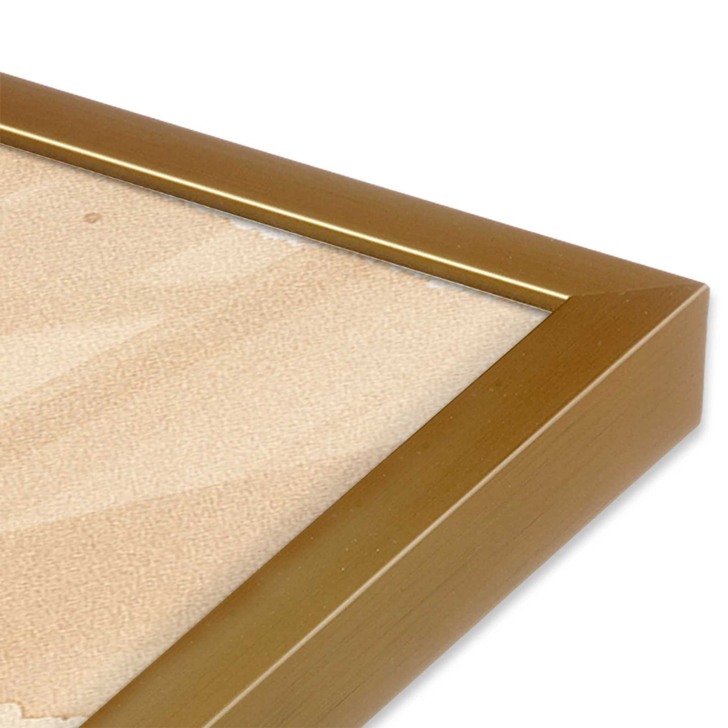 [Color:Polished Gold], Picture of art in a Polished Gold frame at an angle