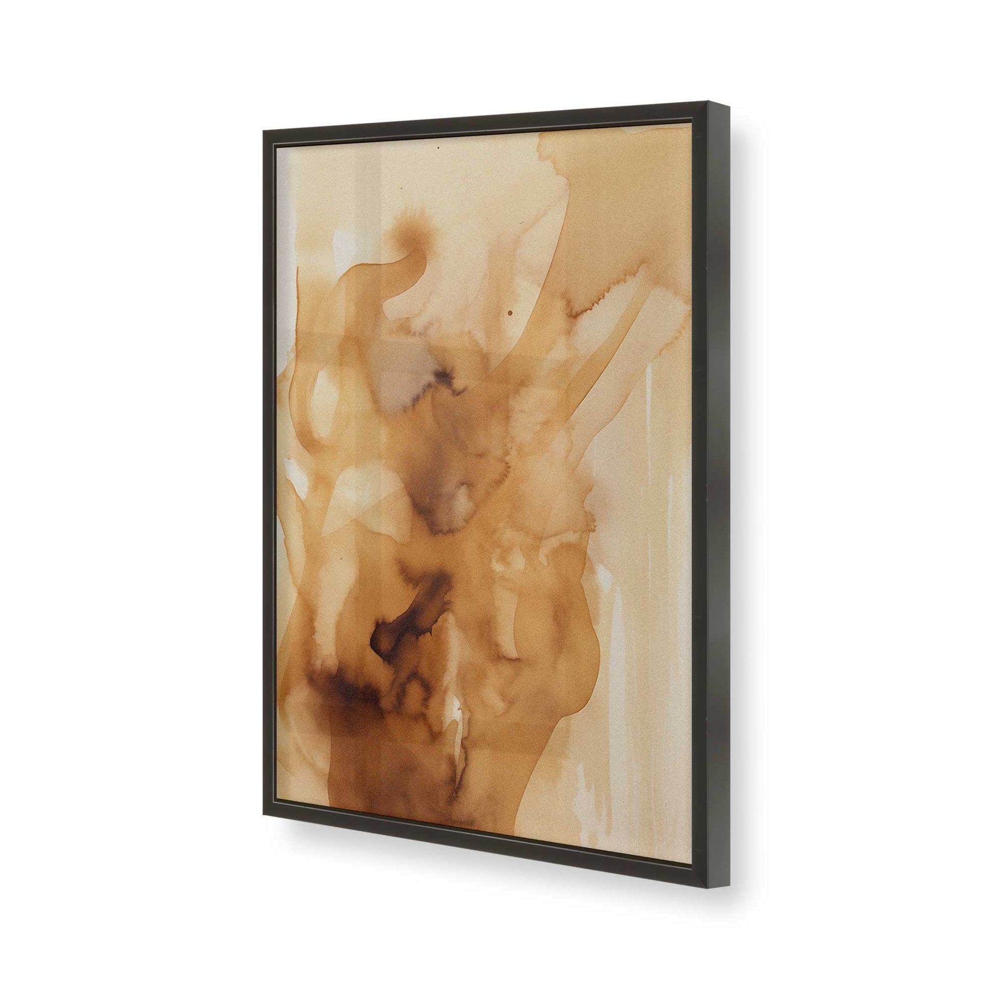 [Color:Satin Black], Picture of art in a Satin Black frame of the corner