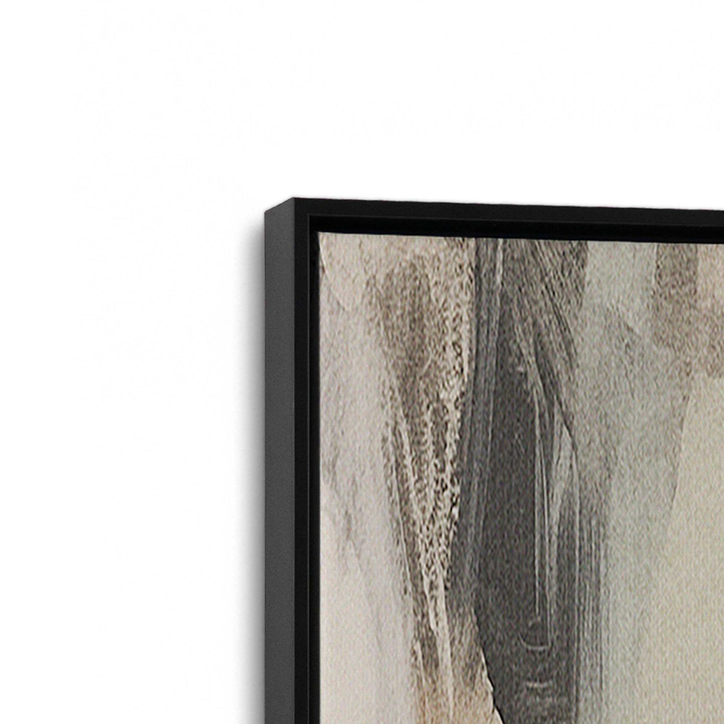 [Color:Satin Black], Picture of art in a Satin Black frame at an angle