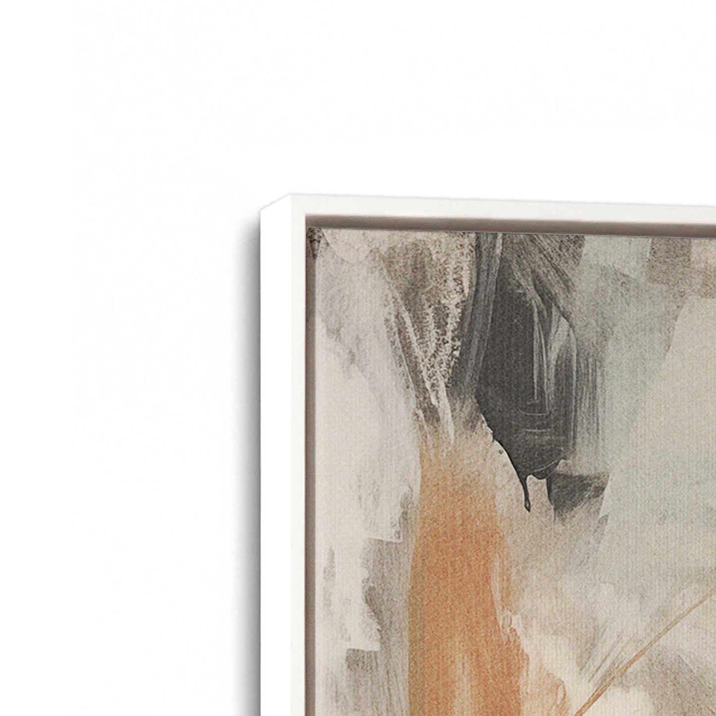 [Color:Opaque White], Picture of art in a White frame at an angle