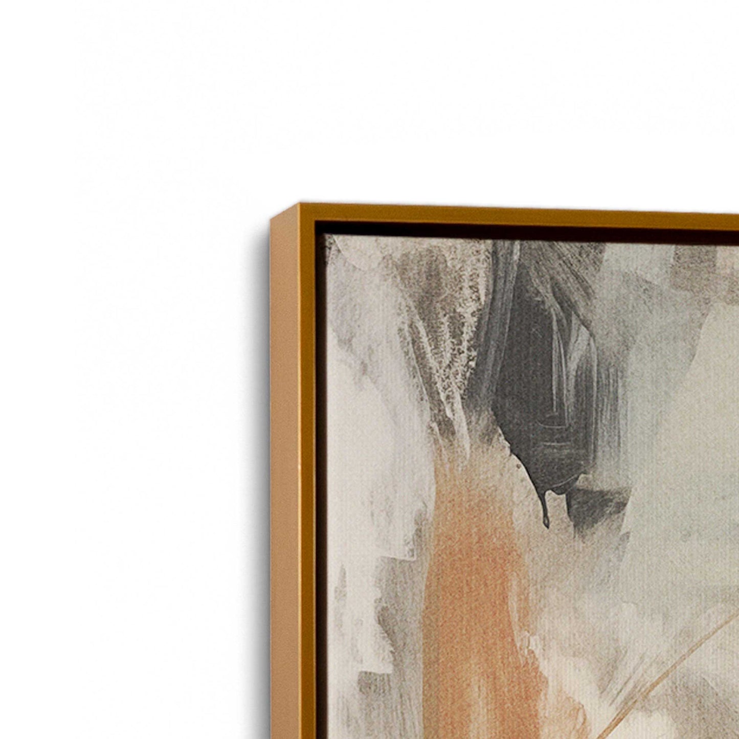 [Color:Polished Gold], Picture of art in a Polished Gold frame at an angle