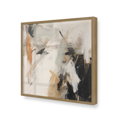 [Color:Brushed Gold], Picture of art in a Brushed Gold frame at an angle