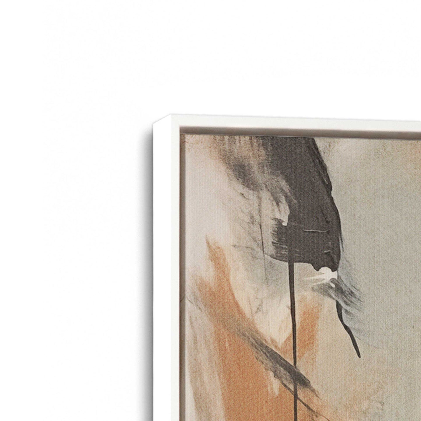 [Color:Opaque White], Picture of art in a White frame at an angle