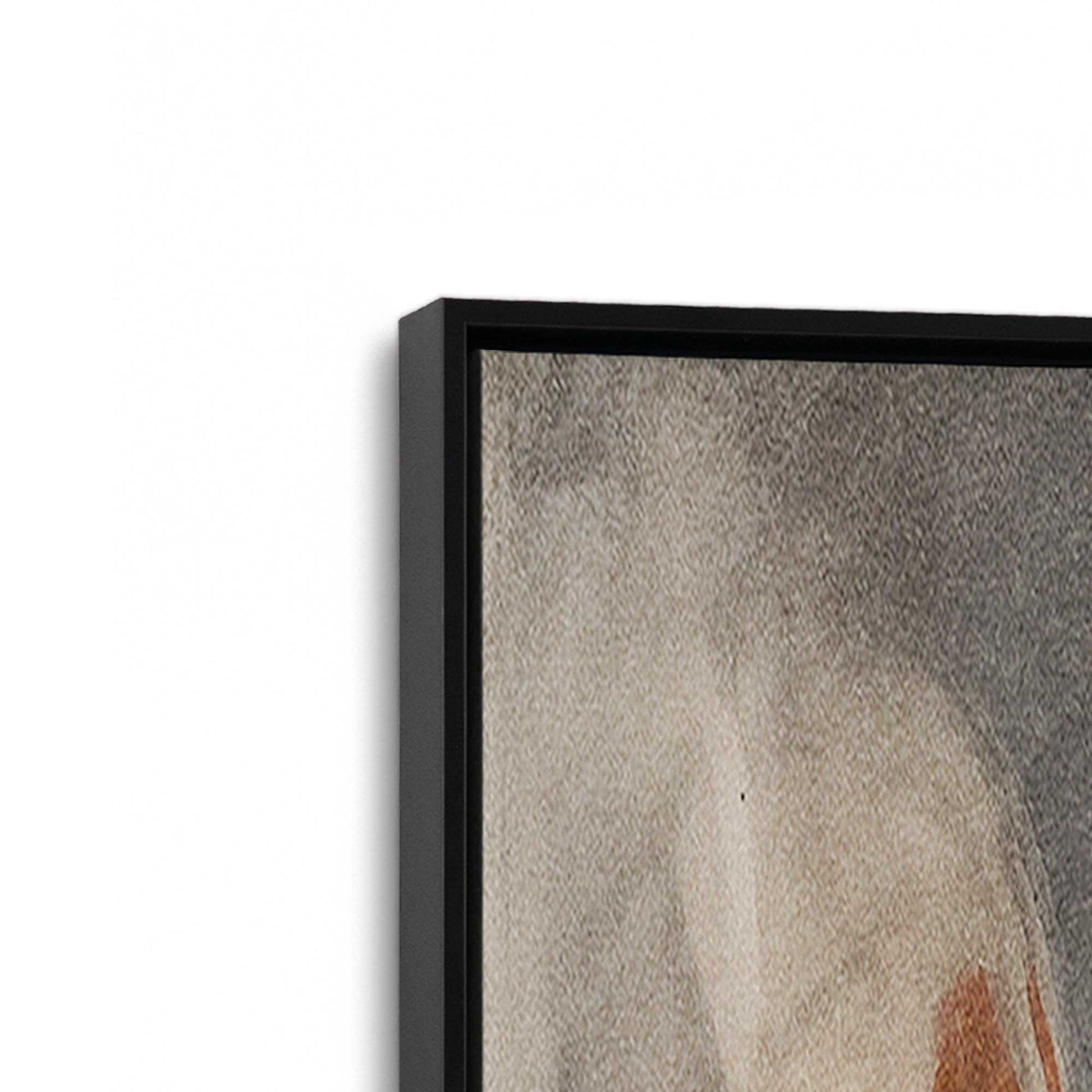 [Color:Satin Black], Picture of art in a Satin Black frame at an angle