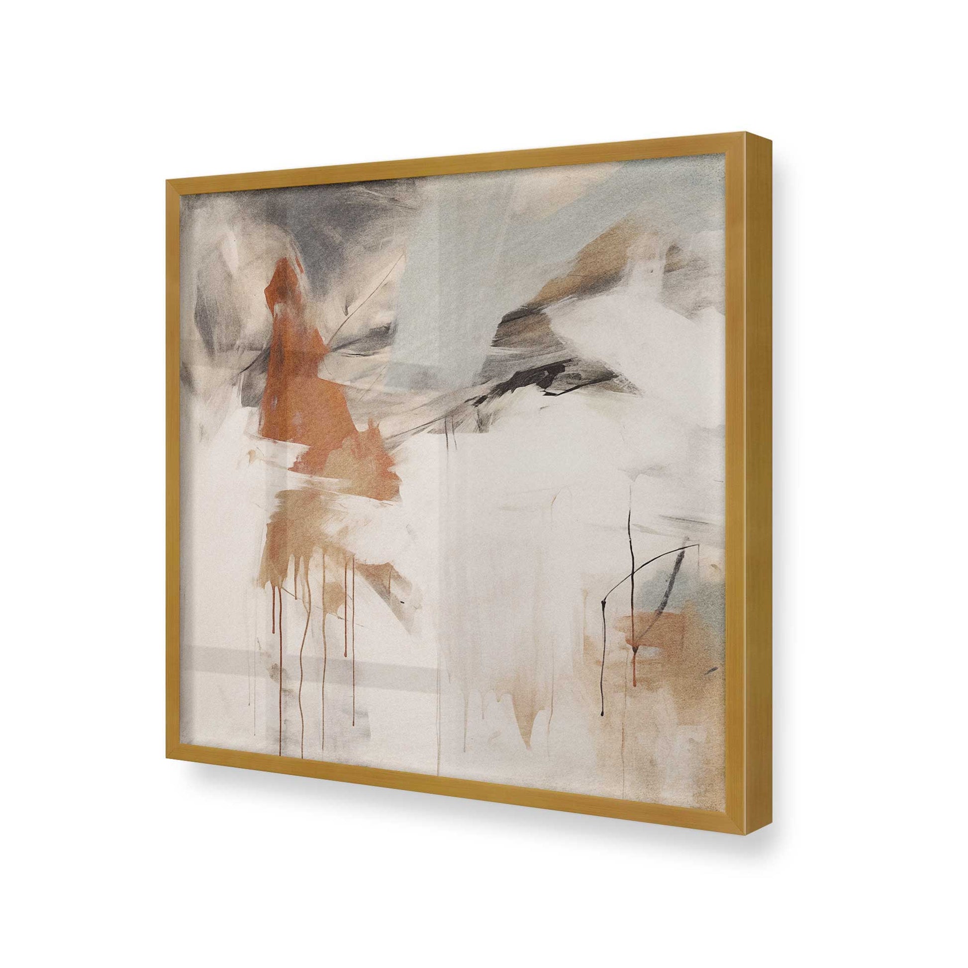 [Color:Polished Gold], Picture of art in a Polished Gold frame at an angle