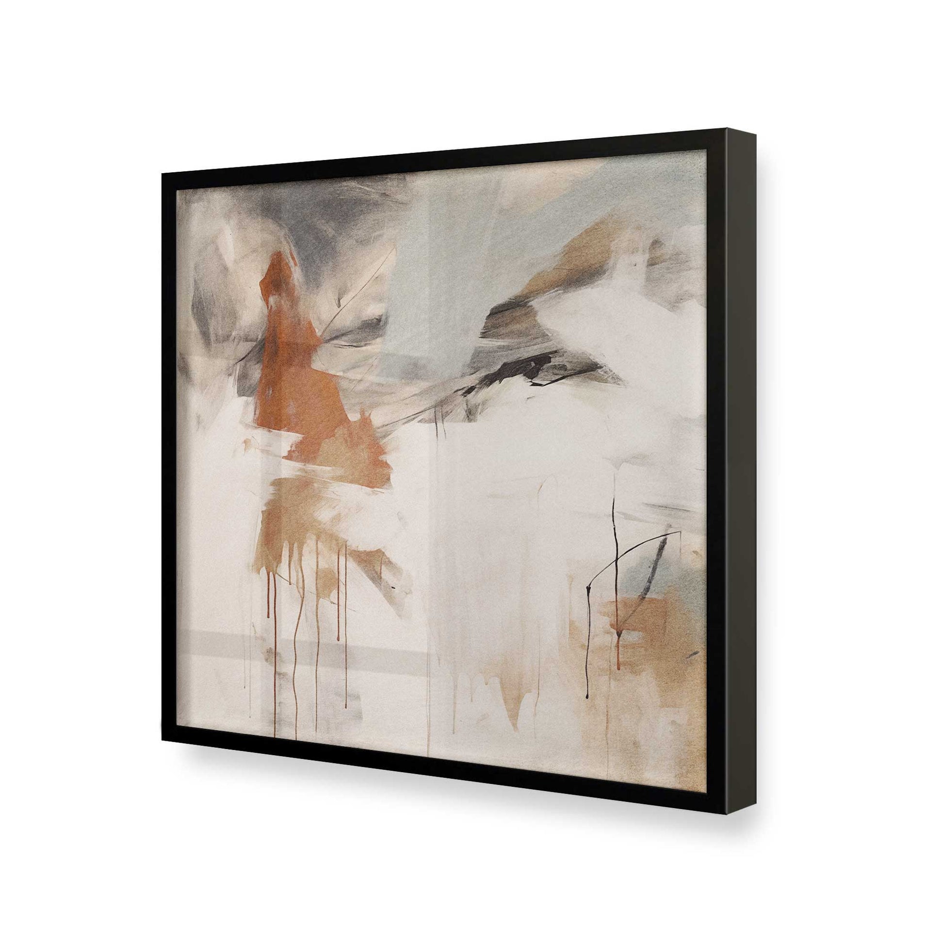 [Color:Satin Black], Picture of art in a Satin Black frame at an angle