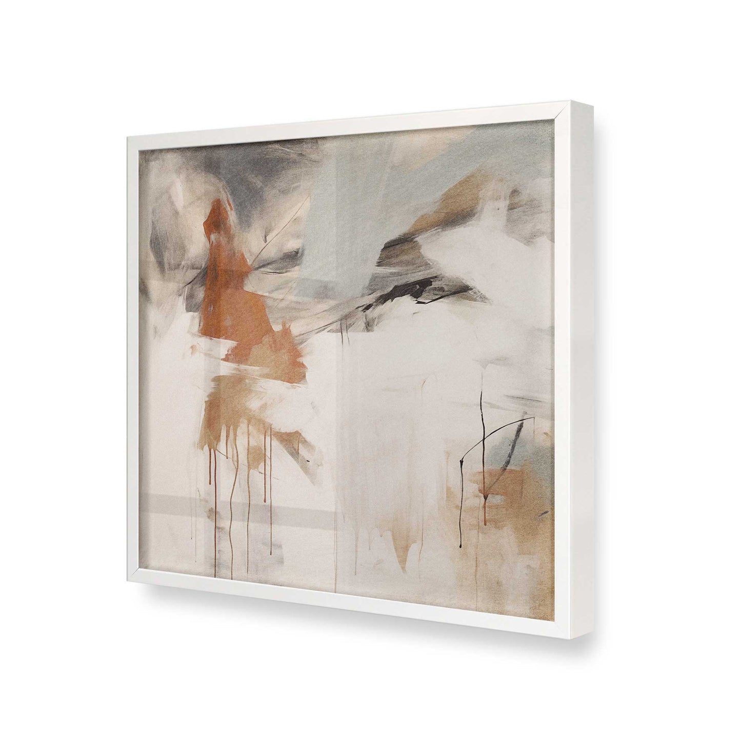 [Color:Opaque White], Picture of art in a Opaque White frame at an angle