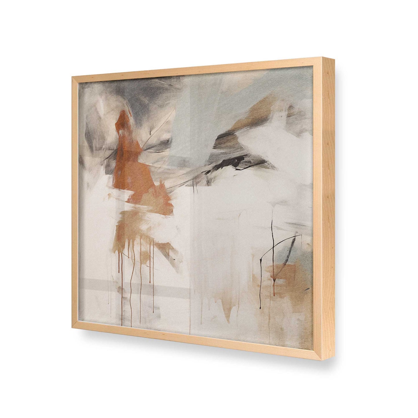 [Color:Raw Maple], Picture of art in a Raw Maple frame at an angle