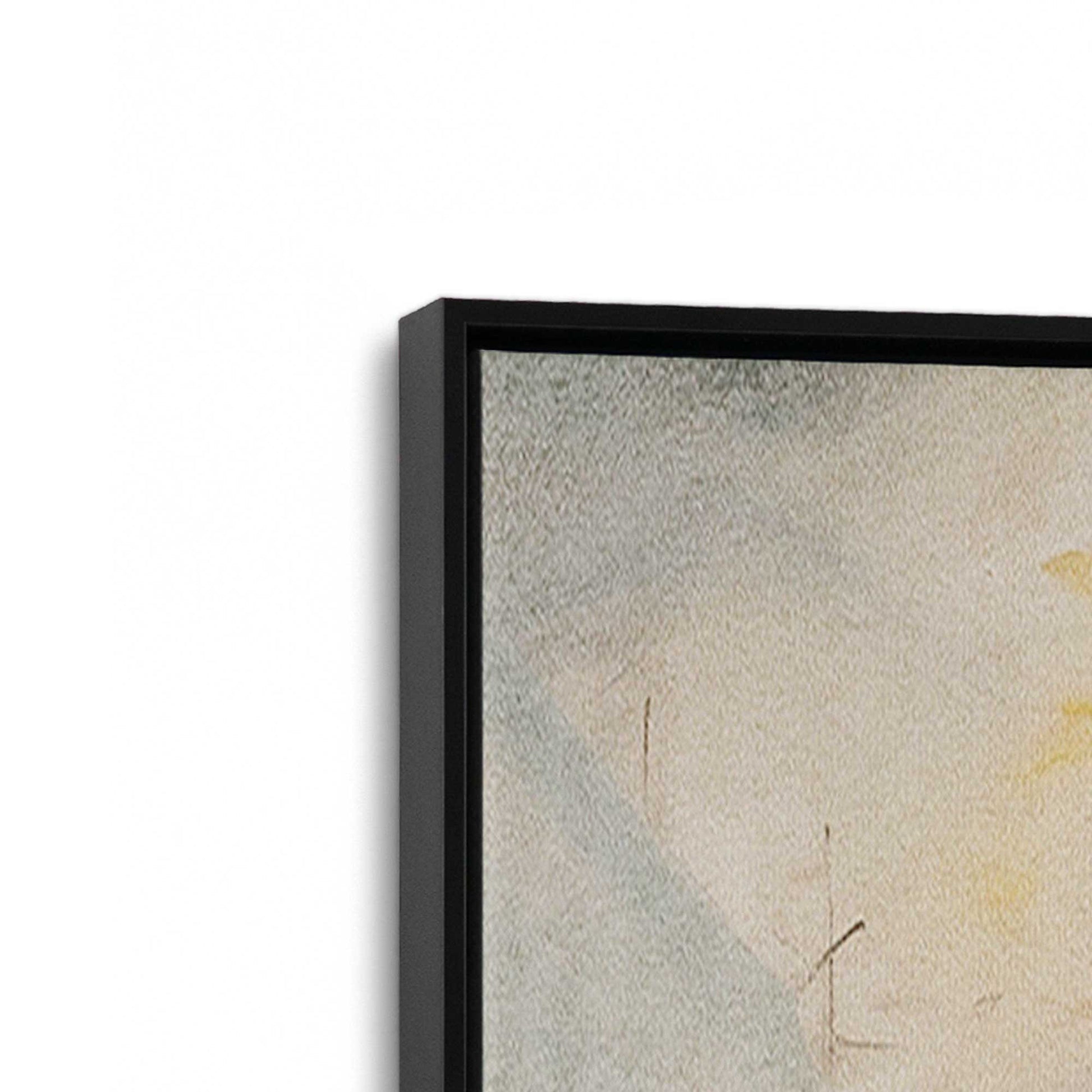 [Color:Satin Black], Picture of art in a Satin Black frame at an angle